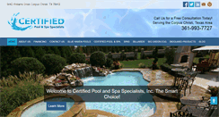 Desktop Screenshot of certifiedpoolandspa.com