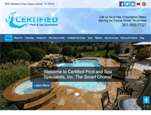 Tablet Screenshot of certifiedpoolandspa.com